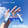 Подвеска Blue Sky Oiled Accessories Quicksand Keychain Car Key Ring Square Bottle Acrylic Keyring