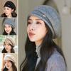 Stretchy Fleece Beanie Hat Knitted Ladies Cap Winter Warm Women's Beret Cap for Autumn and Winter