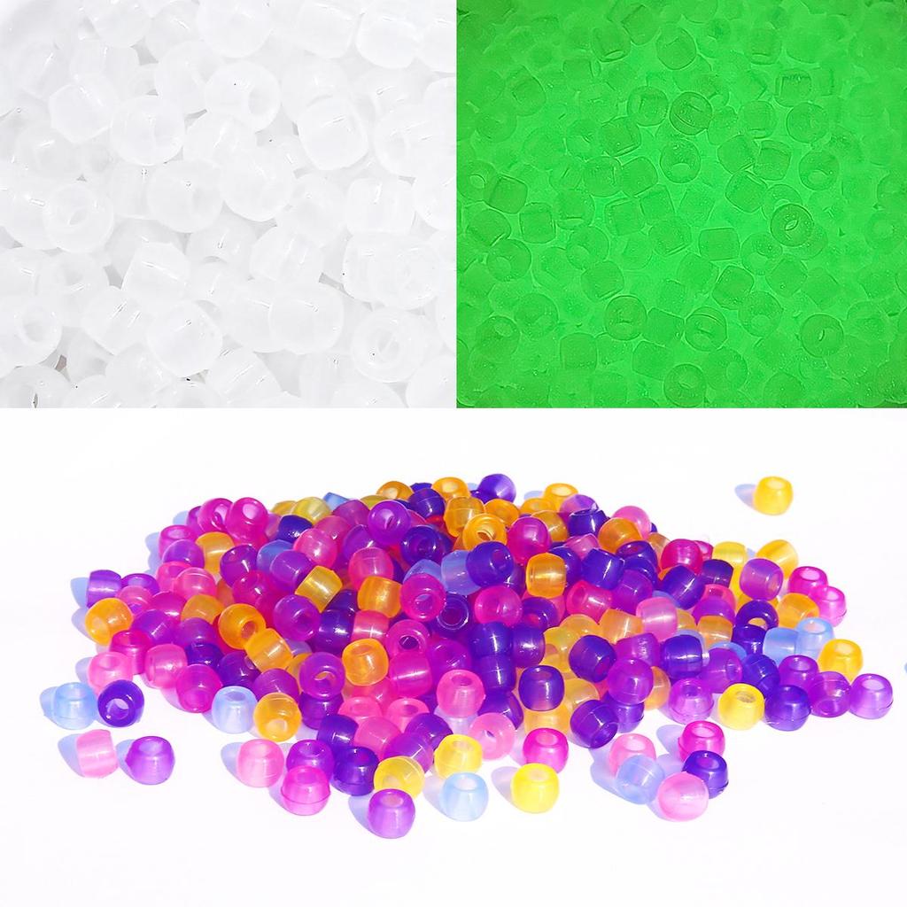 100pcs 6x8mm Acrylic Luminous Beads for DIY Jewelry Making Necklace Bracelet