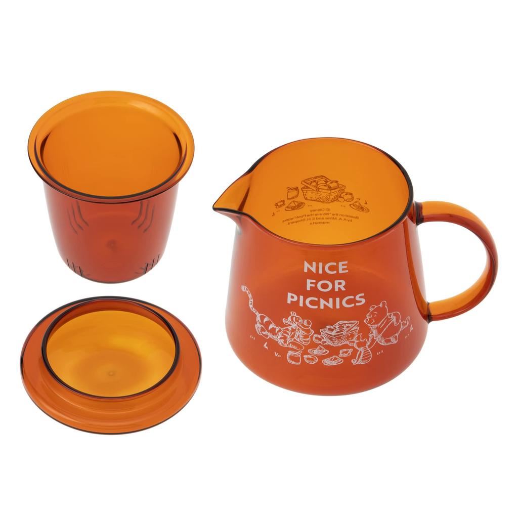 Maebata Стеклянная кастрюля Винни-Пух из термостойкого стекла, пригодна для посудомоечной машины и микроволновой печи, 600 мл, Disney 52824 D-WP33