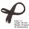 28'' Long Synthetic Zizi Braid Hair Straight Colorful Zizi Box Braids Crochet Hair Extension Pink Write Purple for Women Party