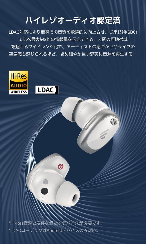 Премия Edifier NeoDots Полностью беспроводные наушники с активным шумоподавлением Bluetooth, оснащенные шумоподавлением, 56 часов воспроизведения, беспроводная зарядка, износ