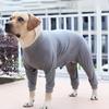 Dog Jumpsuit High Stretch Four-Legged Dog Coat Anti Licking Striped Pet Homewear Mosquito Repellent Pet Clothing Warm Puppy Coat