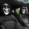 Halloween Skull Car Headrest Covers Spooky Print Auto Seat Head Rest Protector Funny Car Interior Decor for Most Vehicles