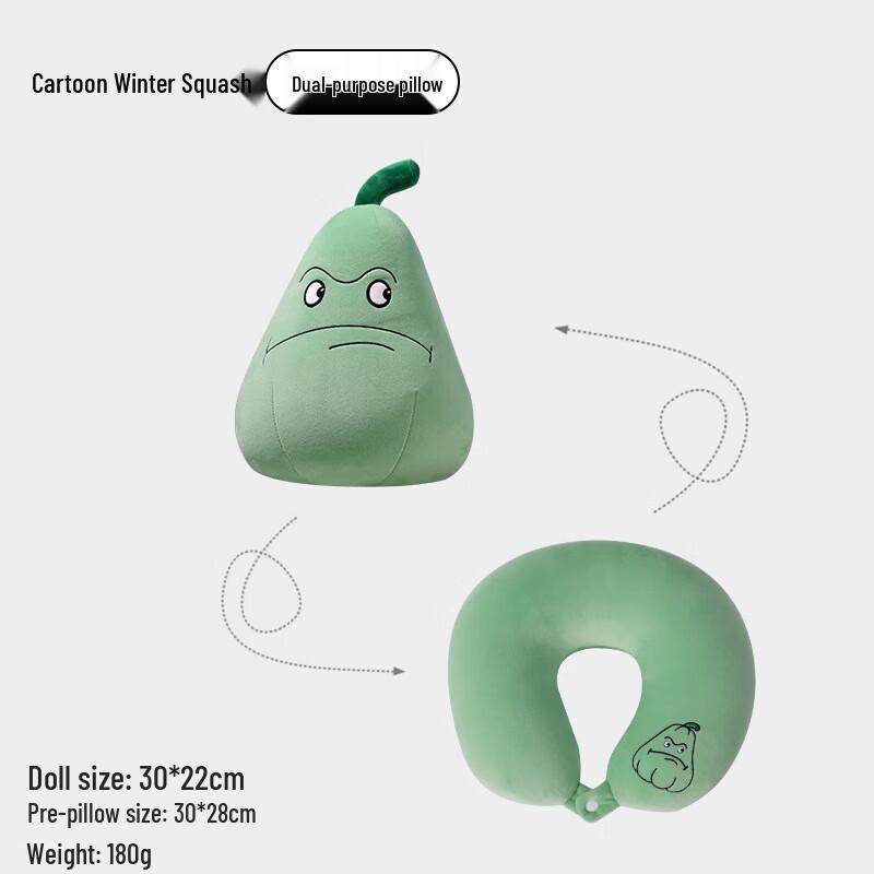 YIXI Cartoon 2-in-1 Transformable U-Shape Pillow