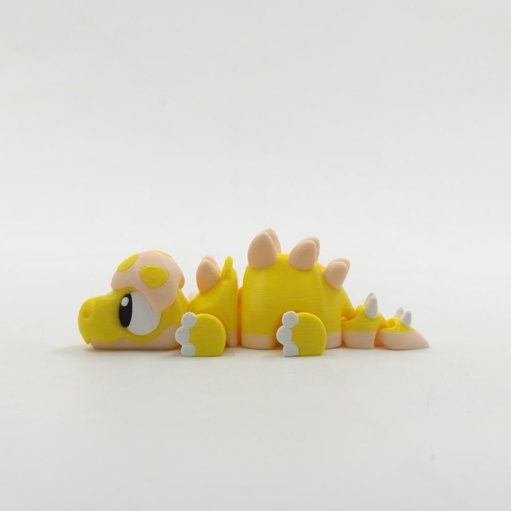 3D Printed Dinosaur Figure Cute Design Realistic Eyes Dinosaur Mini Statue 10cm Joints Movable Animal Ornament Home Decoration