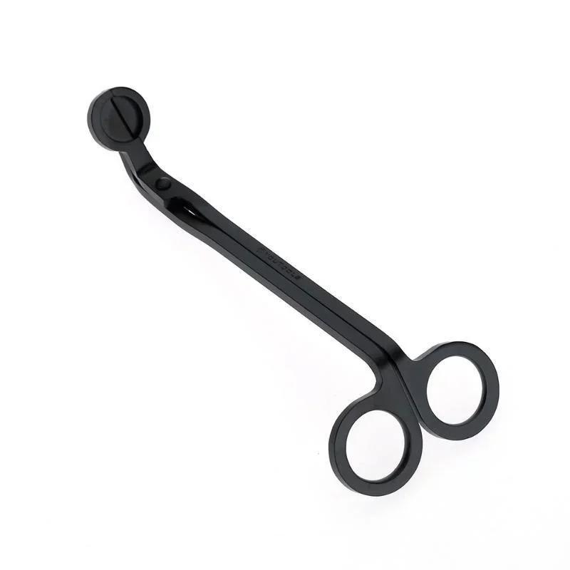 Hot Sale Sliver 18CM Stainless Steel Candle Wick Trimmer Oil Lamp Round Head Candle Core Shears Handmade Tools Candle Accessory