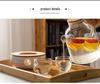 Japanese Heat-Resistant Glass Teapot Set with Candle Warmer for Brewing Fruit and Flower Tea