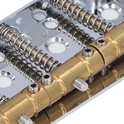 Electric Guitar Bridge, Short Electric Guitar Bridge for Telecaster, 3 Saddles (Silver)