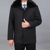 Men Wool Coat Autumn Wool Blend Jacket Winter Thick Woolen Coat Mens Pea Coat Real Rabbit Fur