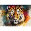 5d DIY Алмазная картина, вышивка крестом, акварель, животное, тигр, алмазная вышивка, мозаика, полный круглый дрель, домашний декор, искусство