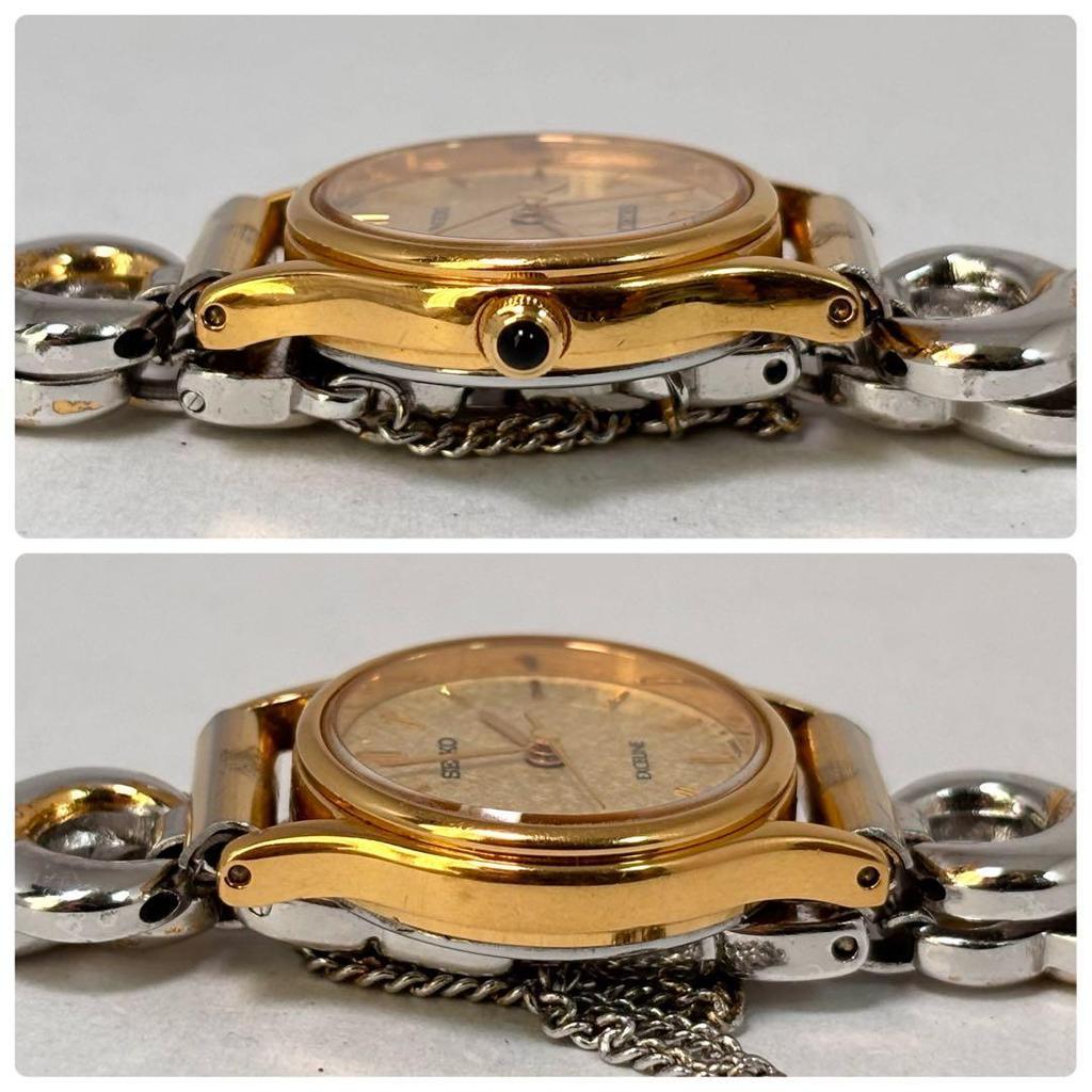 Used [New battery operation] Seiko Excelline Breath Watch Combi Watch Chain