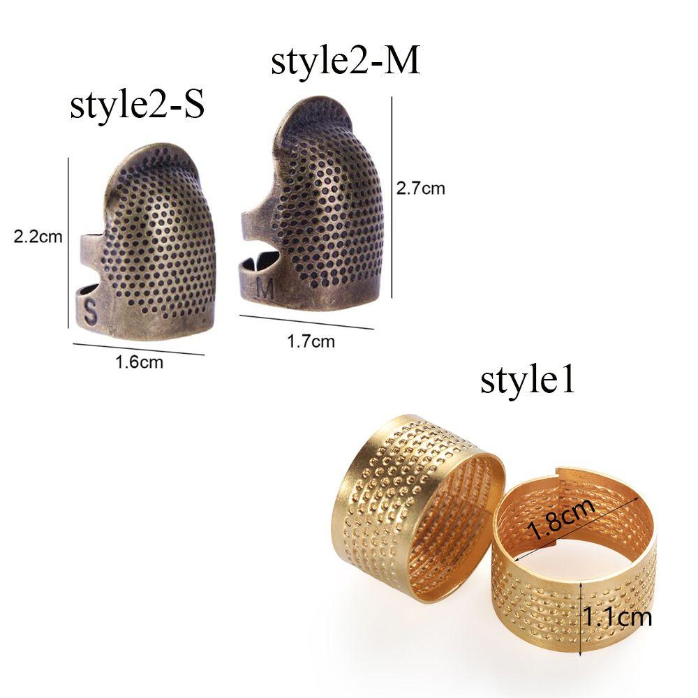 1/10pcs Stitching Tools Vintage Gold DIY Crafts Metal Needle Thimble Antique Ring Finger Protector
