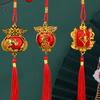 Red Lucky Hanging Lanterns Mini Chinese New Year Lantern Decoration with Tassel for Spring Festival Wedding Party Decor
