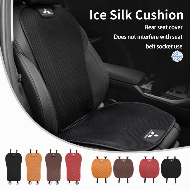 Car Logo Seat Cover Ice Silk Protector Mat Pad Comfortable Auto Accessories For Mitsubishi Lancer ASX Pajero Mirage Attrage RP4