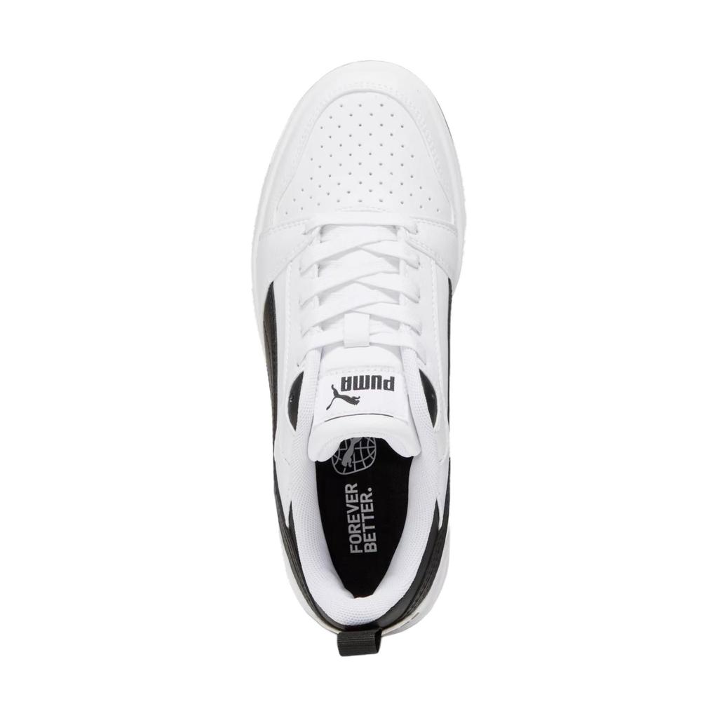 PUMA Rebound V6 Lo Abrasion Resistant Abrasion Resistant Low top Kids' Skateboarding Shoes White Black Unisex 393833-02