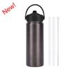 550ml Stainless Steel Insulated Travel Water Bottle With Wide Mouth Carry Strap Sip Lid Outdoor Sports Daily Use