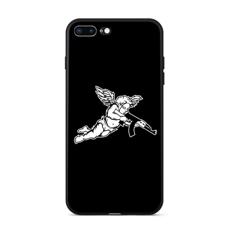 Мягкий матовый чехол для телефона с забавным ангелочком Купидоном для Iphone SE 11 Pro Max Xs 12 Mini Shell X XR 6 8 6S 7 Plus 5S TPU Mobile Cover