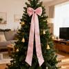 78x18.5 Inch Extra Large Christmas Tree Topper Bow Christmas Giant Satin Bow with Long Streamers for Wedding Holiday Home Party Decor