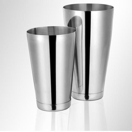 Прочный шейкер для коктейлей на 600 мл/800 мл с гладкой поверхностью из нержавеющей стали для барменов