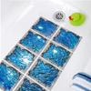 8Pcs 3D Bathtub Anti-Slip Stickers - Waterproof PVC Bathroom Safety Decals - Decorative 13x13cm Removable Self-Adhesive Mural