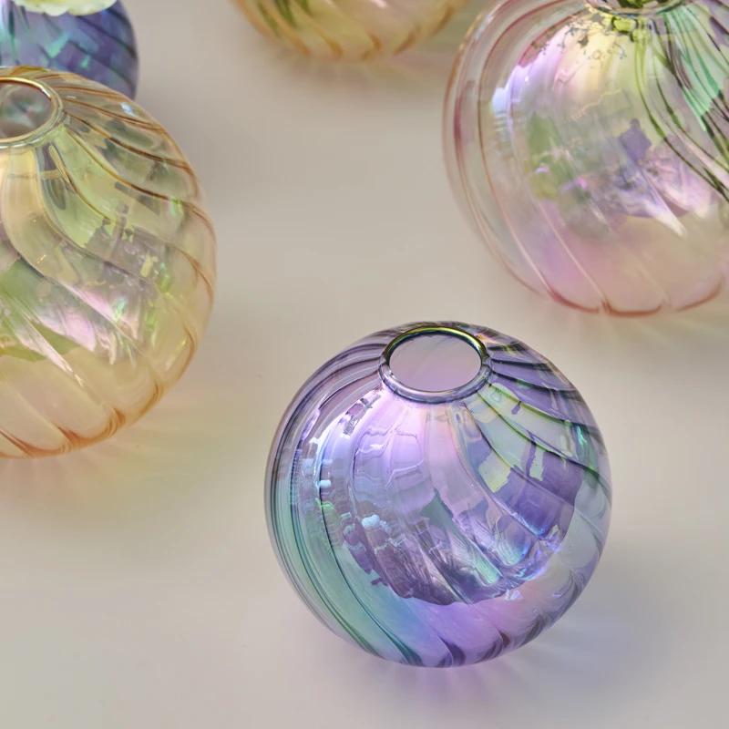 Декор комнаты Вазы-шары Украшение дома Стеклянная ваза для стола в скандинавском стиле Растения для домашнего декора Вазы для свадебного декора