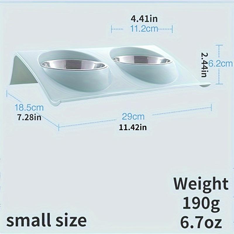 1 шт., двойная миска из нержавеющей стали для собак и кошек - нескользящая основа, миска для кошек, комбинированная миска для воды и еды, миска для корма для собак и кошек