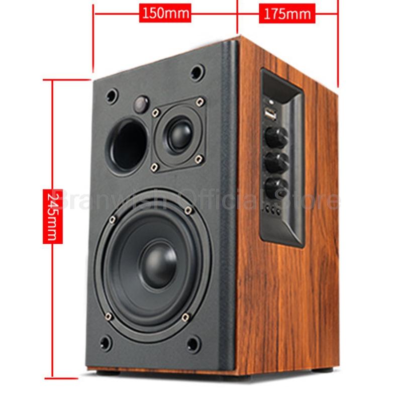 30 Вт*2 4-дюймовый полочный динамик 2-полосная активная акустическая система 5.0 Bluetooth 6 Ом HiFi Fever Monitor Аудио твитер для домашнего кинотеатра Sound Box