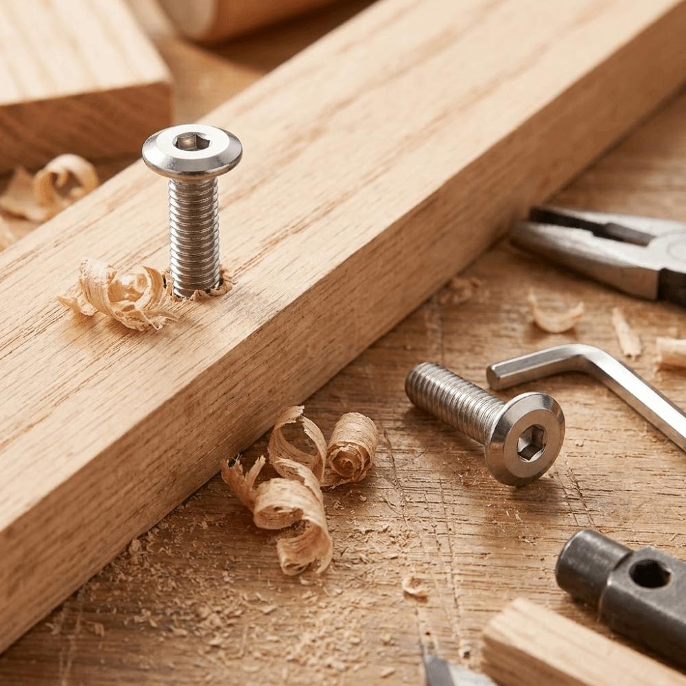 20pcs/bag Fine Beveled Edge 304 Stainless Steel Furniture Screws Hardware Connection