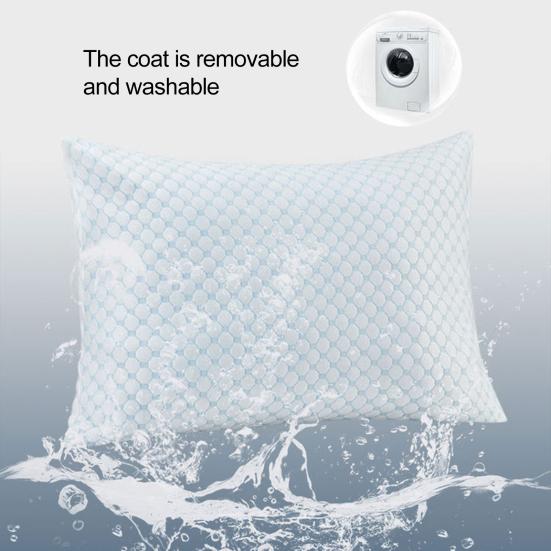 Подушка из измельченной губки, охлаждающая, с медленным восстановлением, эластичная, снимающая боль в шее, подушка из пены с эффектом памяти, дышащая