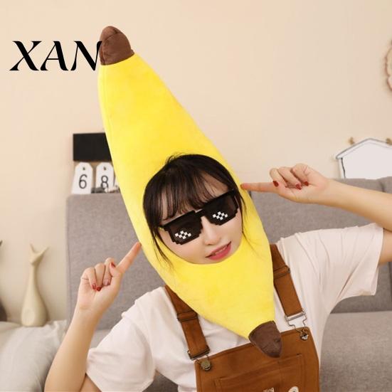 Photo Booth Prop Hood Bright Colorful Fruit Food Shape Soft Plush Headgear Internet Celebrity Costume Face Opening Feature Party Vegetable Accessory