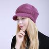 New Autumn and Winter Solid Color Plus Velvet Fashion Warm Ladies Cap Knitted Soft Rabbit Wool Beret