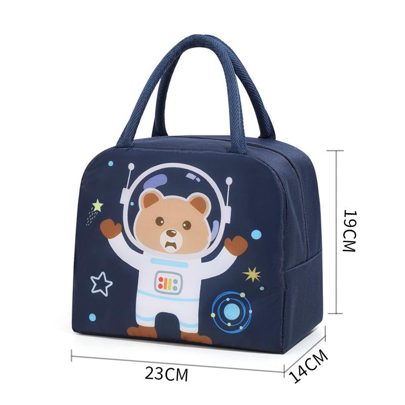 European & American Cartoon Insulated Bento Lunch Bag for Kids