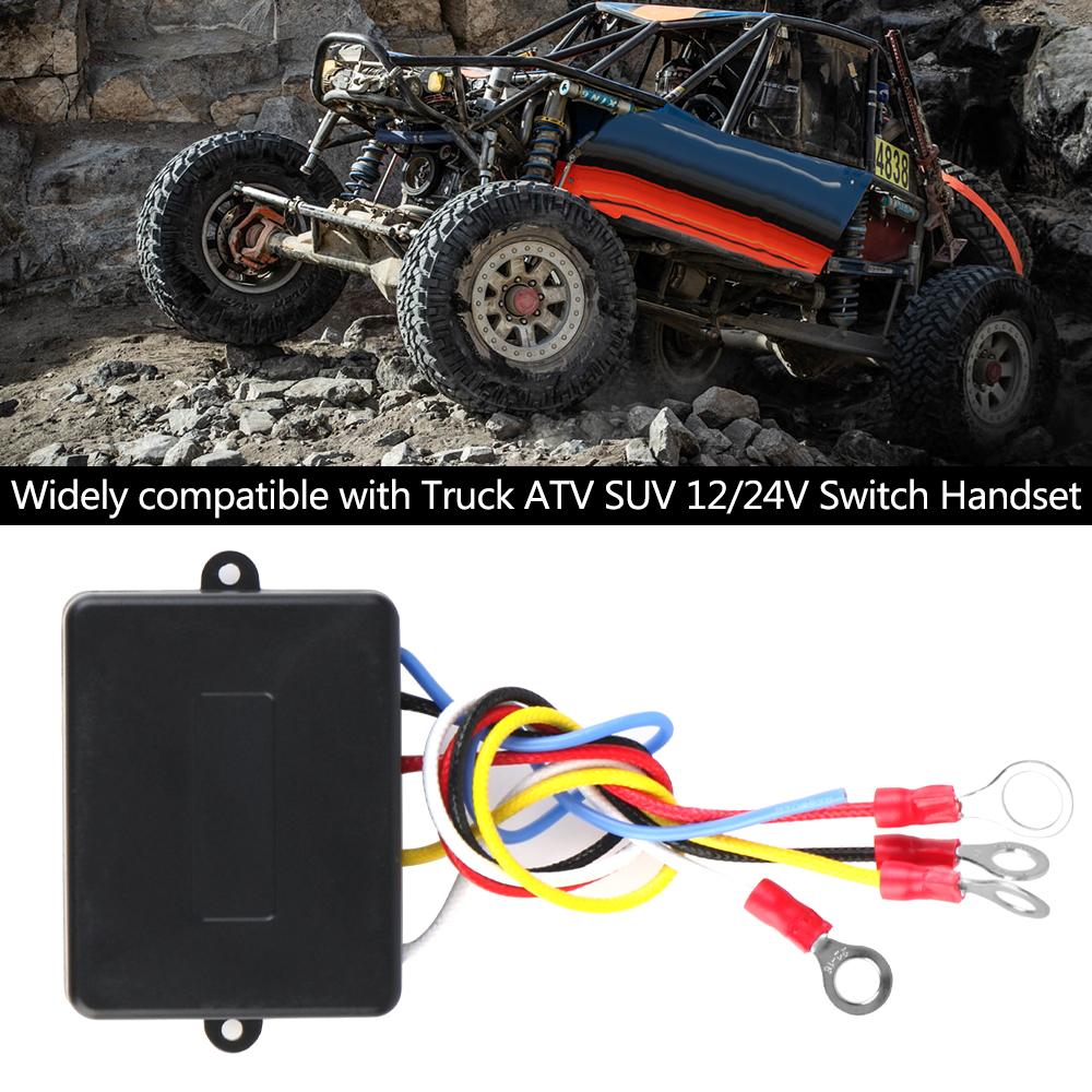 Беспроводной электрический 12 В 24 В беспроводной комплект дистанционного управления лебедкой, пульт дистанционного управления лебедкой, контроллер для внедорожника Jeep ATV Trailer