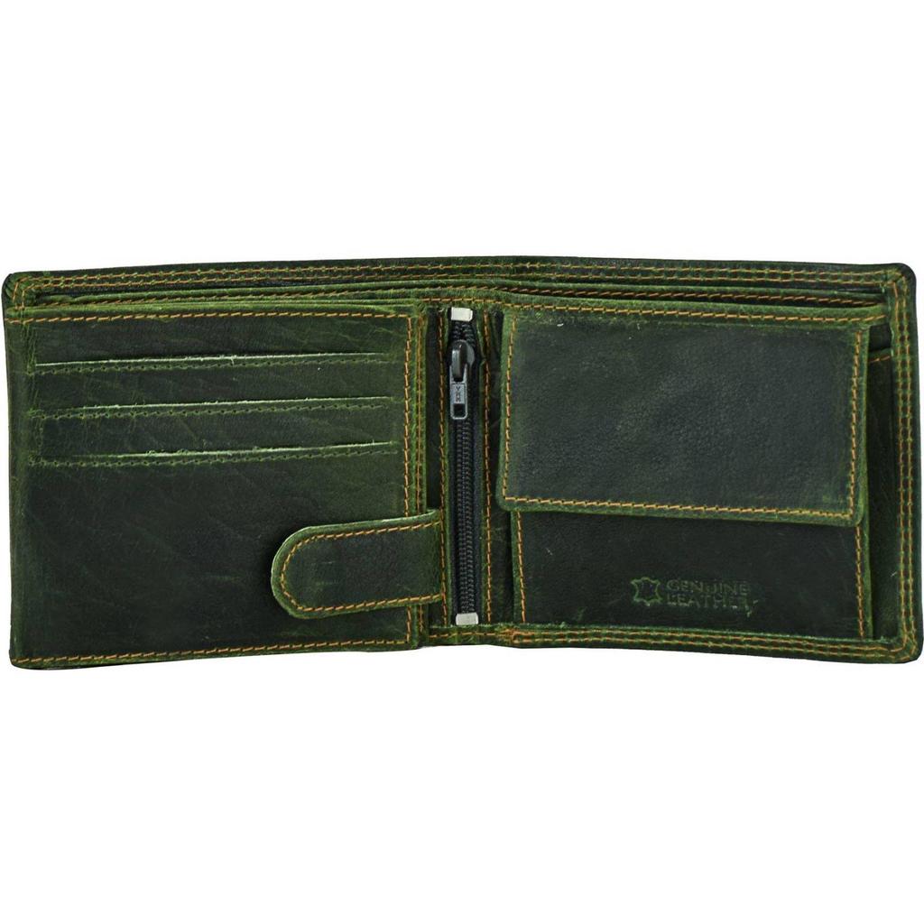 Мужской кошелек из натуральной кожи - стандартный размер (7 слотов для карт)