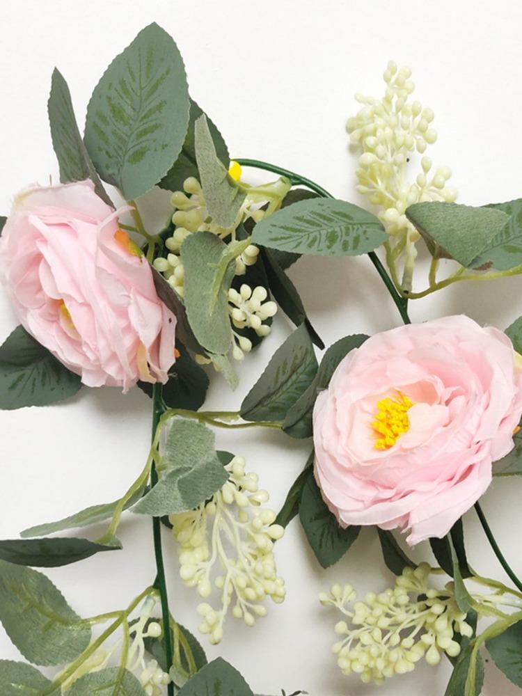 200 см Искусственные листья Цветочная зелень Искусственная гирлянда из камелий с листьями Шелковая камелия Лиана Украшения для Свадебной стены Сада Домашняя вечеринка Декор