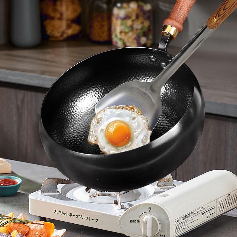 Традиционная чугунная сковорода-вок Kejiaxiang с предварительной обработкой поверхности