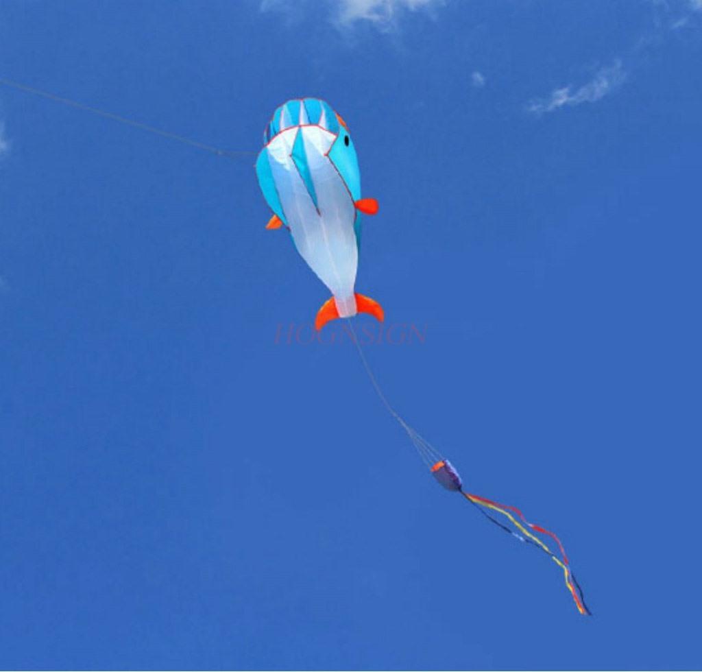 Large Soft Kite Easy To Fly In The Breeze For Adults And Children 3D High Grade New Dolphin Soft Kite