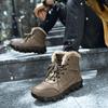 Водонепроницаемые зимние ботинки больших размеров для улицы, мужские ботильоны в русском стиле, мужские ботинки для снега, высокая мужская обувь