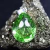 Кулон из стерлингового серебра 925 пробы, натуральный зеленый топаз груша 102,35 карата, сертифицированные драгоценные камни my-348-k