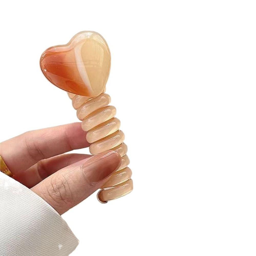 Elastic Telephone Line Headband Straight Braid Hair Tie Elegant Telephone Wire Hair Rope  Girl