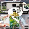 RV Water Pressure Regulator Valve With Handle Adjustable, Silicone Oil Gauge, Double Filters,Made Of Leadless Brass,0-160 PSI Gauge,3/4" Connector