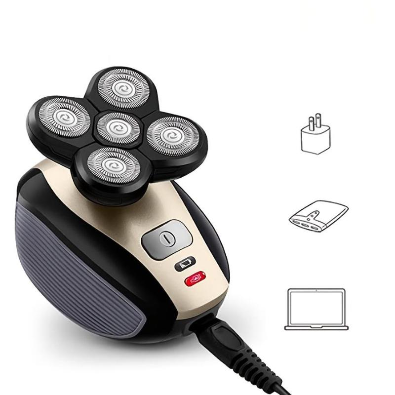 Электрическая бритва для волос Ultimate Мужская беспроводная перезаряжаемая водостойкая бритва для лысины с вращающимися лезвиями, триммер для носа