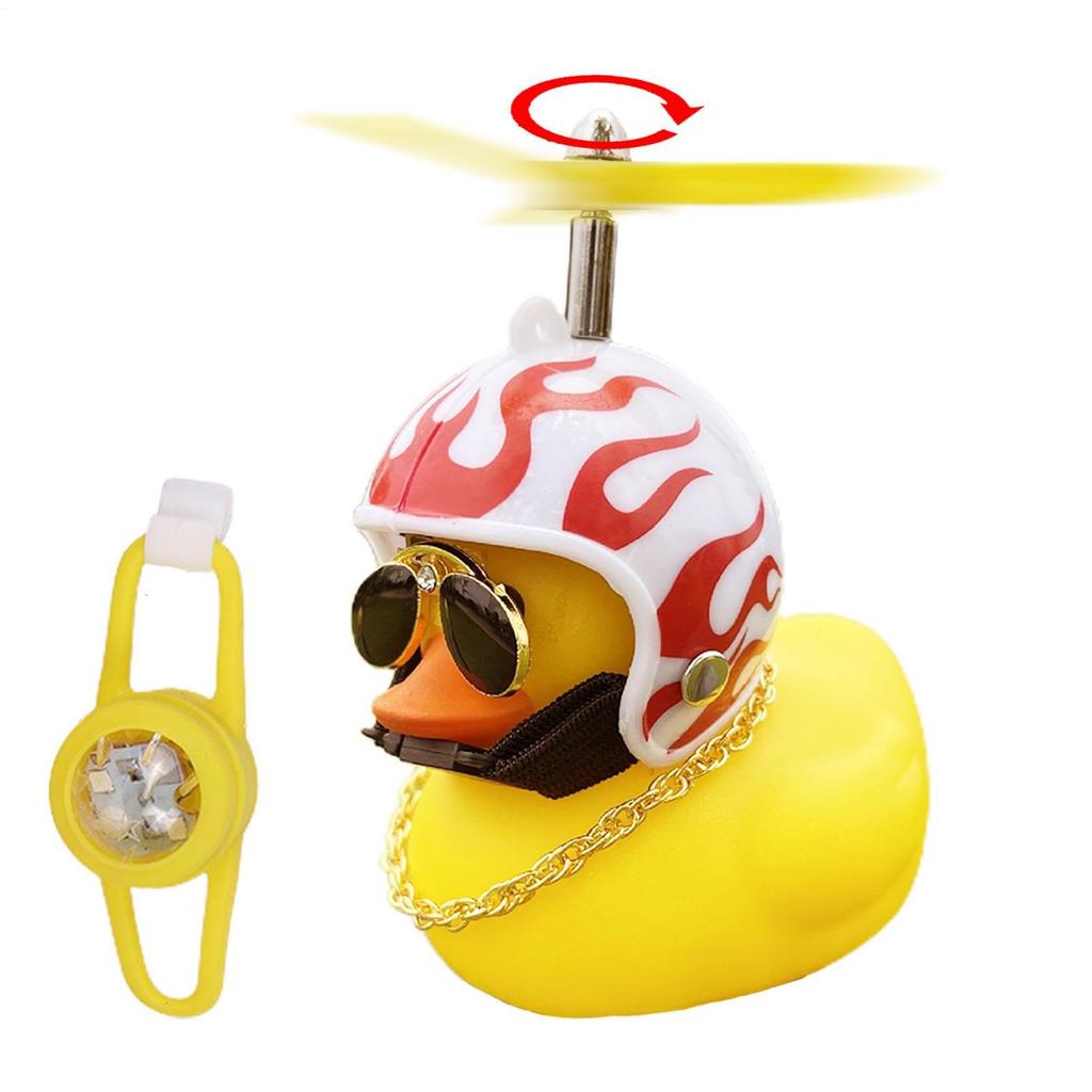 Duck Bike Captain, Rubber Ducks for Car, Air Vent Decoration, Propellers Cartoon Rubber Duck