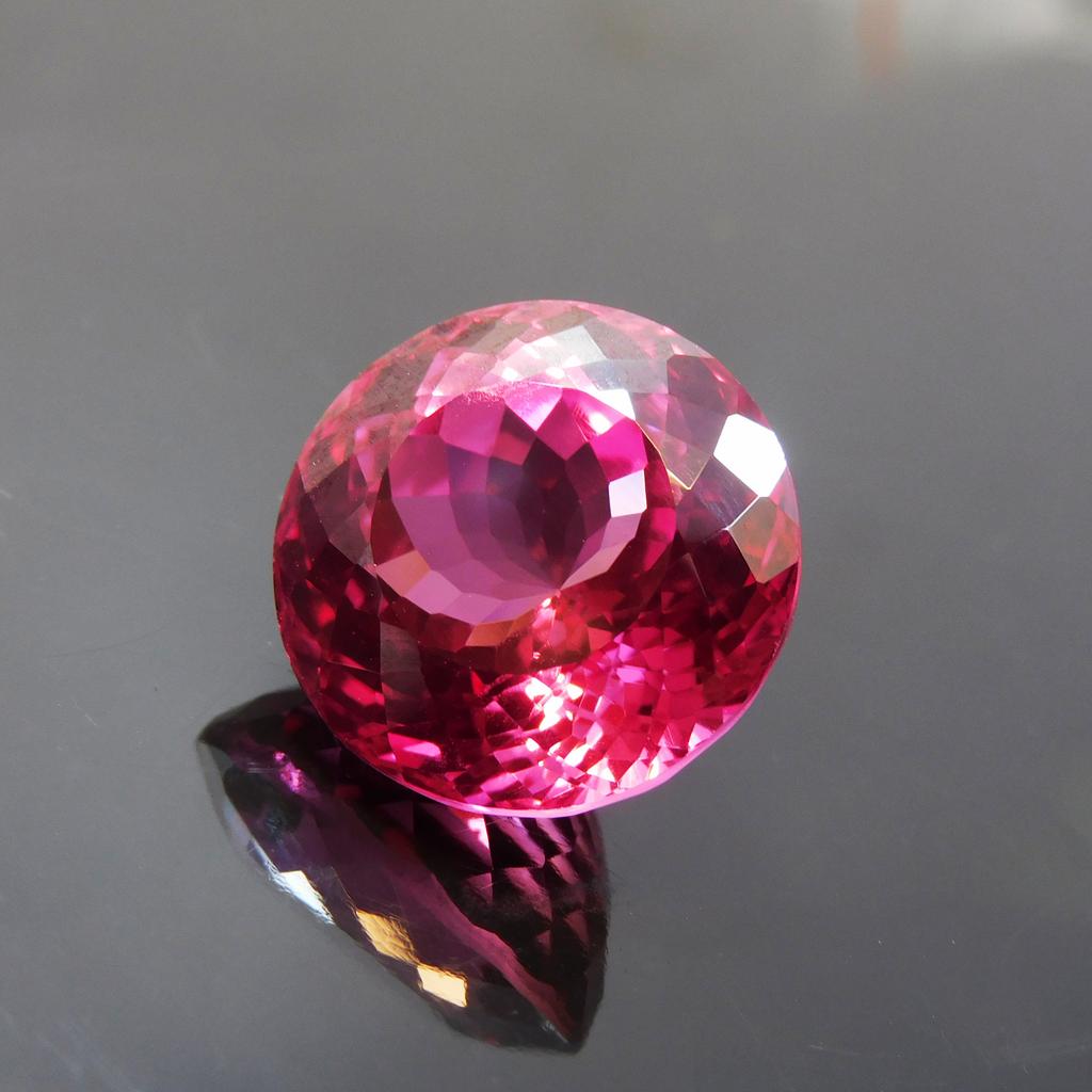 Gorgeous Natural Tourmaline Pink 23.95 Ct Loose Gemstone CERTIFIED Round Cut