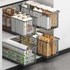Large Capacity Sliding Drawer Rack Carbon Steel Under Sink Storage Drawer  Kitchen