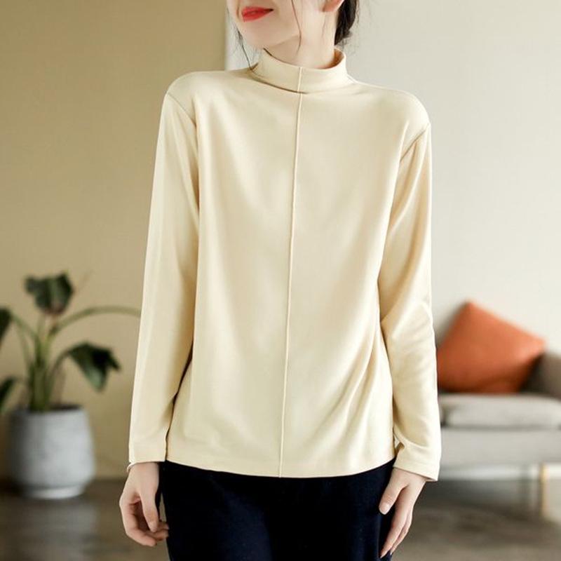 Женская универсальная вельветовая рубашка пэчворк с полувысоким воротником - Осень/Зима 2025