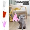 Wide Large Feather Pendant with Bell DIY Replace Cat Teaser Stick Replacement Pendant Pet Toy Accessories