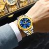 POEDAGAR Luxury Men Wristwatch Waterproof Luminous Week Date Original Man Watch Stainless Steel Sport Quartz Men's Watches