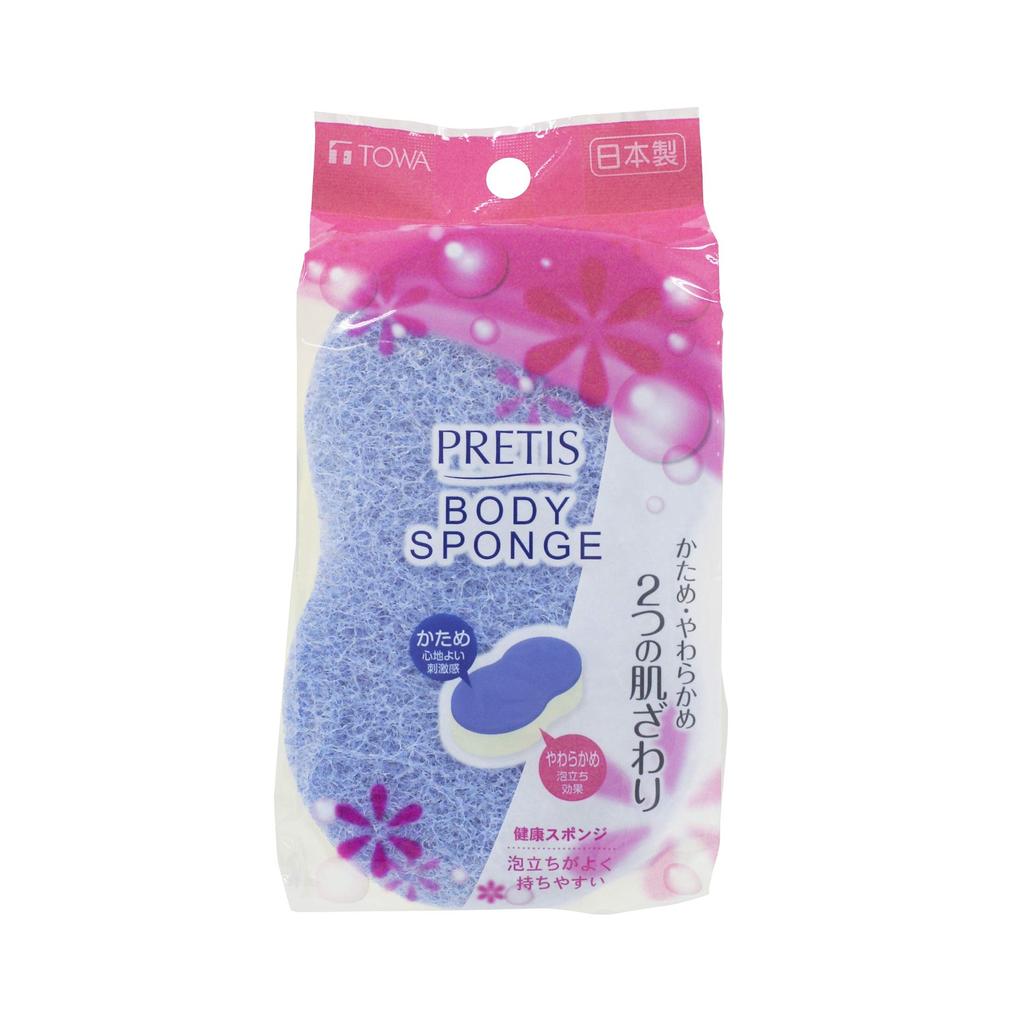 Губка для тела Towa PT - Health Sponge Blue - отшелушивающий аксессуар для ванны